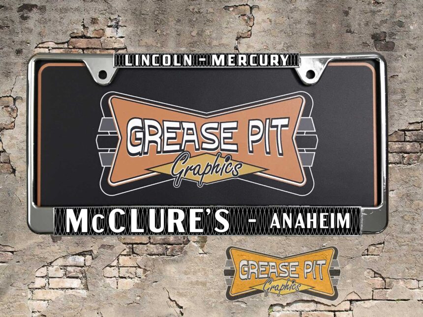 McClure's Lincoln Mercury Dealership License Plate Frame Anaheim