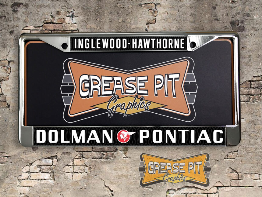Dolman Pontiac License Plate Frame Inglewood Hawthorne