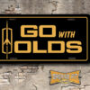 "Go with Olds" Oldsmobile Aluminum License Plate Insert
