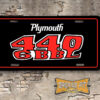 Plymouth 440 6bbl Booster Aluminum License Plate Insert Black