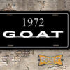 1972 Pontiac GTO GOAT Booster Aluminum License Plate Insert