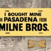Milne Bros Jeep Booster Aluminum License Plate Insert Pasadena