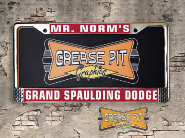 Grand Spaulding Dodge Dealership License Plate Frame