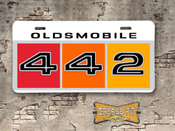 1967 Oldsmobile 442 Booster Aluminum License Plate Insert