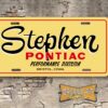 Stephen Pontiac Performance Division Booster Aluminum License Plate Insert