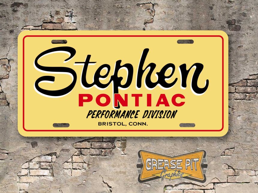 Stephen Pontiac Performance Division Booster Aluminum License Plate Insert