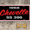 Custom License Plate Insert . Personalized license plate with 3 lines of text. Middle text tilted Your text, Your colors