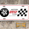 Motion Supercar Club Member Booster Aluminum License Plate White