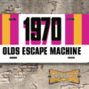 "1970 Olds Escape Machine" Oldsmobile Aluminum License Plate Insert