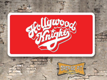 Hollywood Knights Booster Aluminum License Plate Insert Red