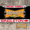 Singleton Chevrolet Dealership License Plate Frame Monterey Peninsula Red White