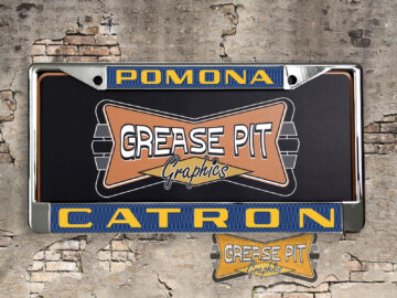 Reproduction Catron VW Volkswagen license plate frame Pomona
