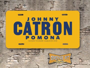 Johnny Catron VW License Plate Pomona