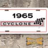 Mercury Cyclone Booster Aluminum License Plate Insert White