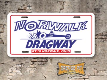 Norwalk Dragway License Plate