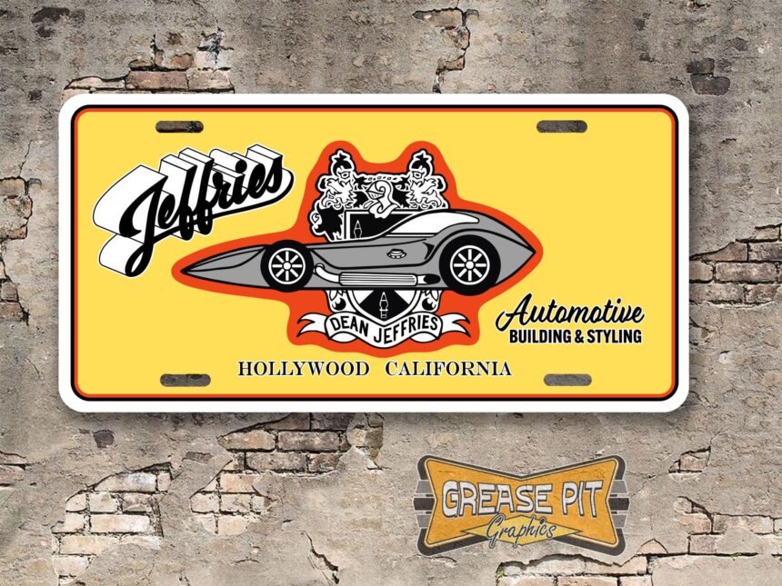 Dean Jeffries Automotive Building & Styling License Plate