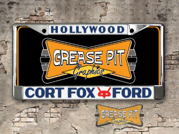 Cort Fox Ford Hollywood License Plate Frame
