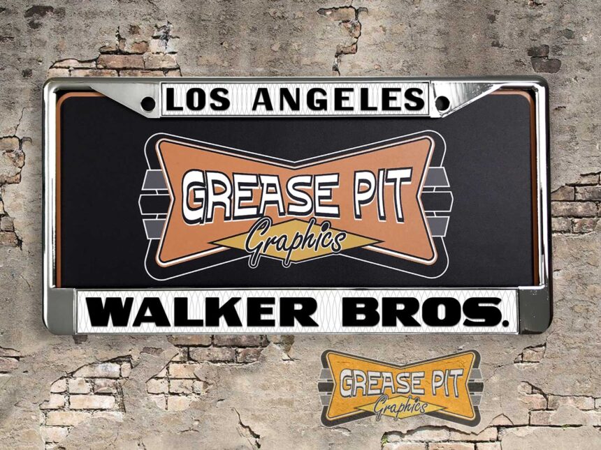 Walker Brothers Jeep Dealership License Plate Frame Los Angeles
