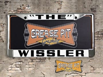 A newly produced vintage style Lee Wissler Volkswagen VW Canoga Park California reproduction dealership license plate frame for your Hot Rod, Vintage Classic car, or Muscle car.