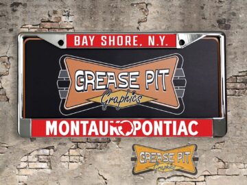Reproduction Montauk Pontiac License Plate Frame Bay Shore