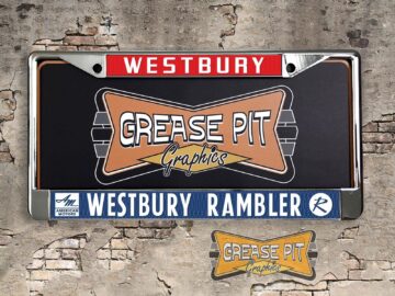 Reproduction Westbury Rambler AMC License Plate Frame Westbury