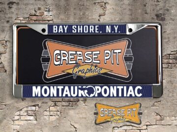 Reproduction Montauk Pontiac License Plate Frame Bay Shore