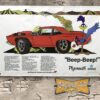 Plymouth Road Runner Beep-Beep Salt Flats Ad 3x2 Garage Shop Banner