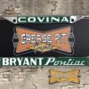 Reproduction Bryant Pontiac license plate frame Covina