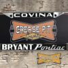 Reproduction Bryant Pontiac license plate frame Covina