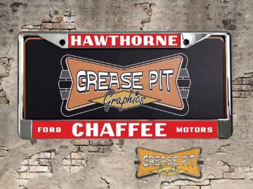 Reproduction Chaffee Motors Ford License Plate Frame Hawthorne