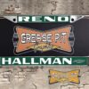 Reproduction Hallman Chevrolet license plate frame Reno