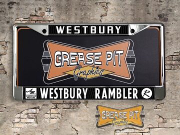 Reproduction Westbury Rambler AMC License Plate Frame Westbury